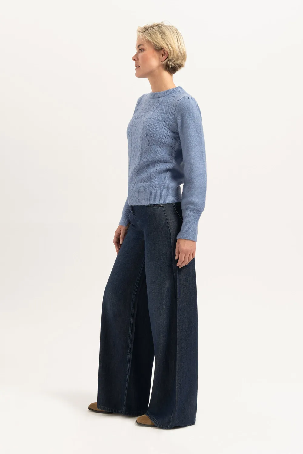 Florez Liv Wide leg jeans Indigo Blue loose
