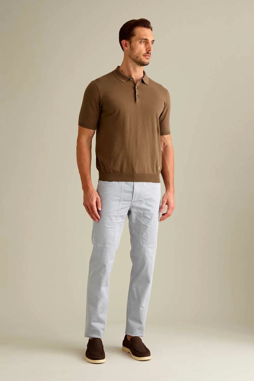 Jeckerson John broek slim fit grijs cemento stretch