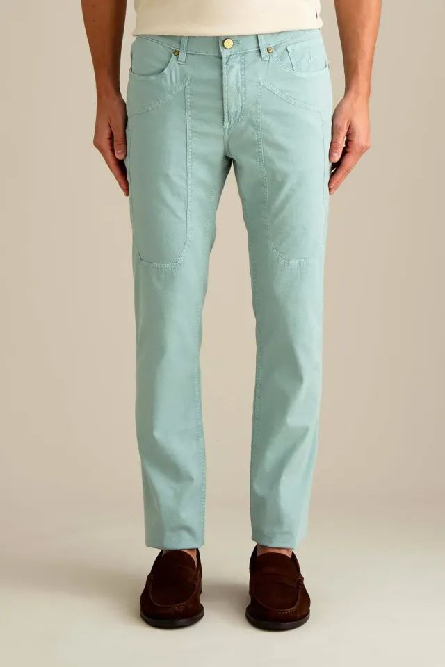Jeckerson John Toppa broek groen katoen slim fit