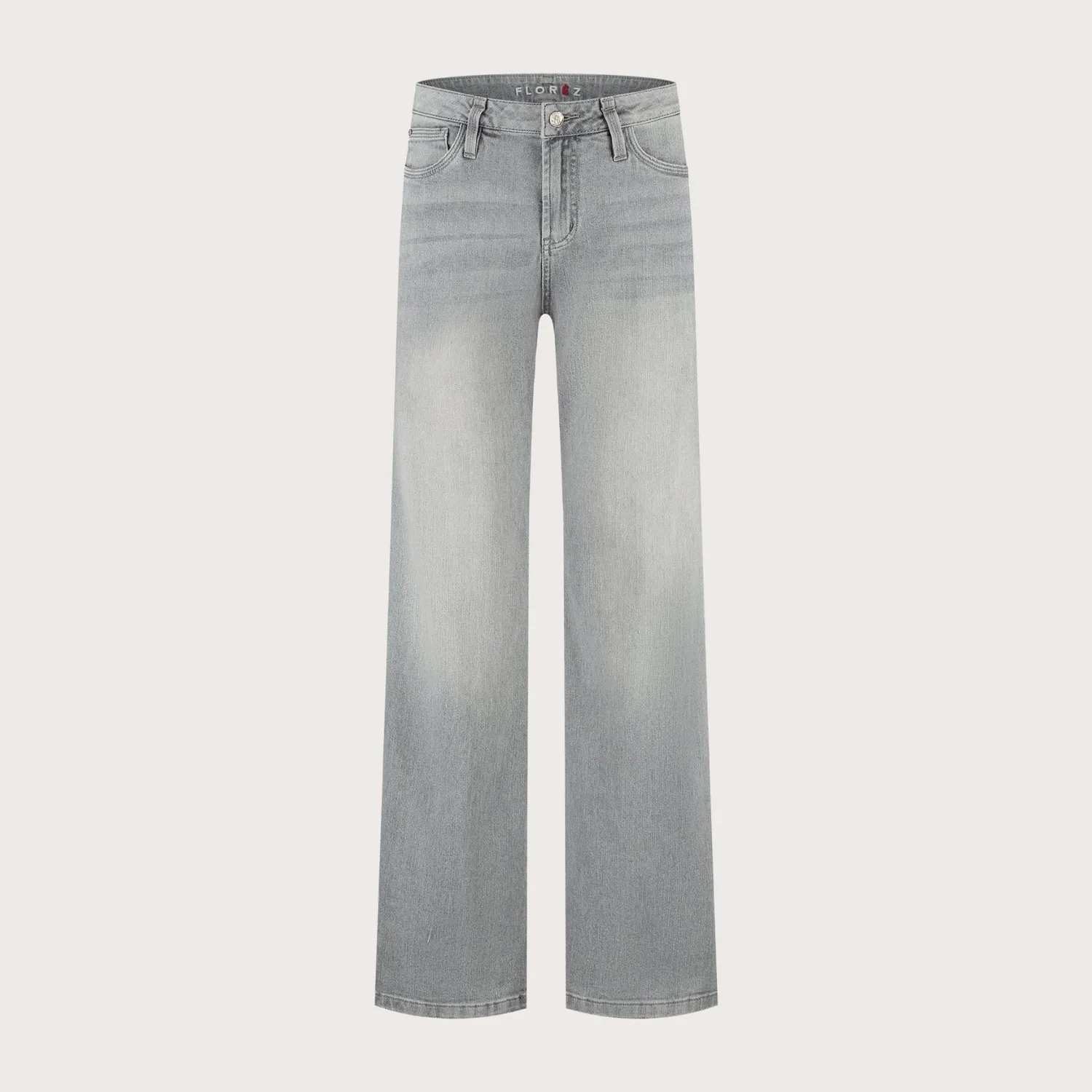 Florez Sophie Straight jeans light grey stretch