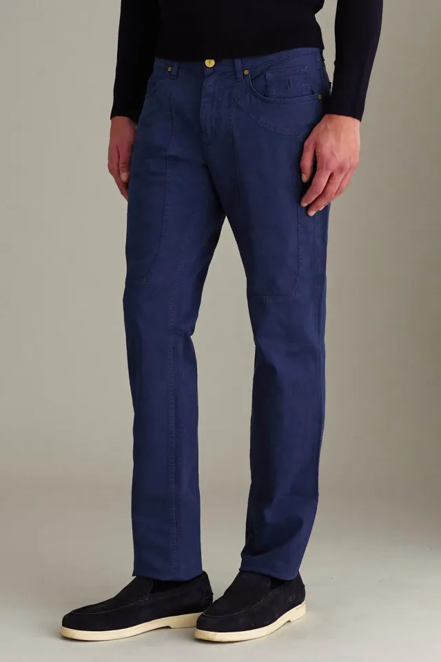 Jeckerson John slim fit broek blauw royal stretch