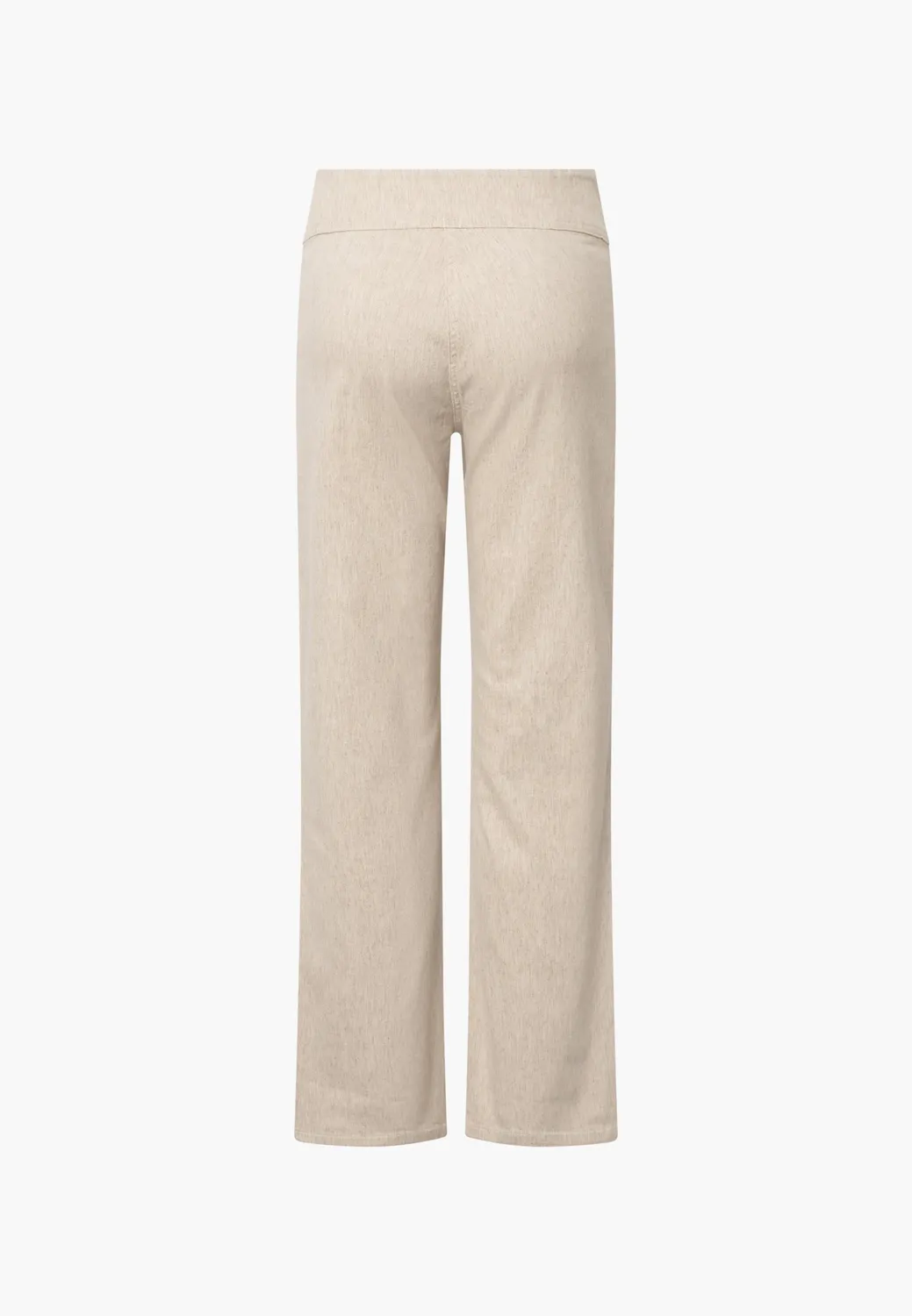 Laurie Thea Straight ML broek grey sand hemp stretch