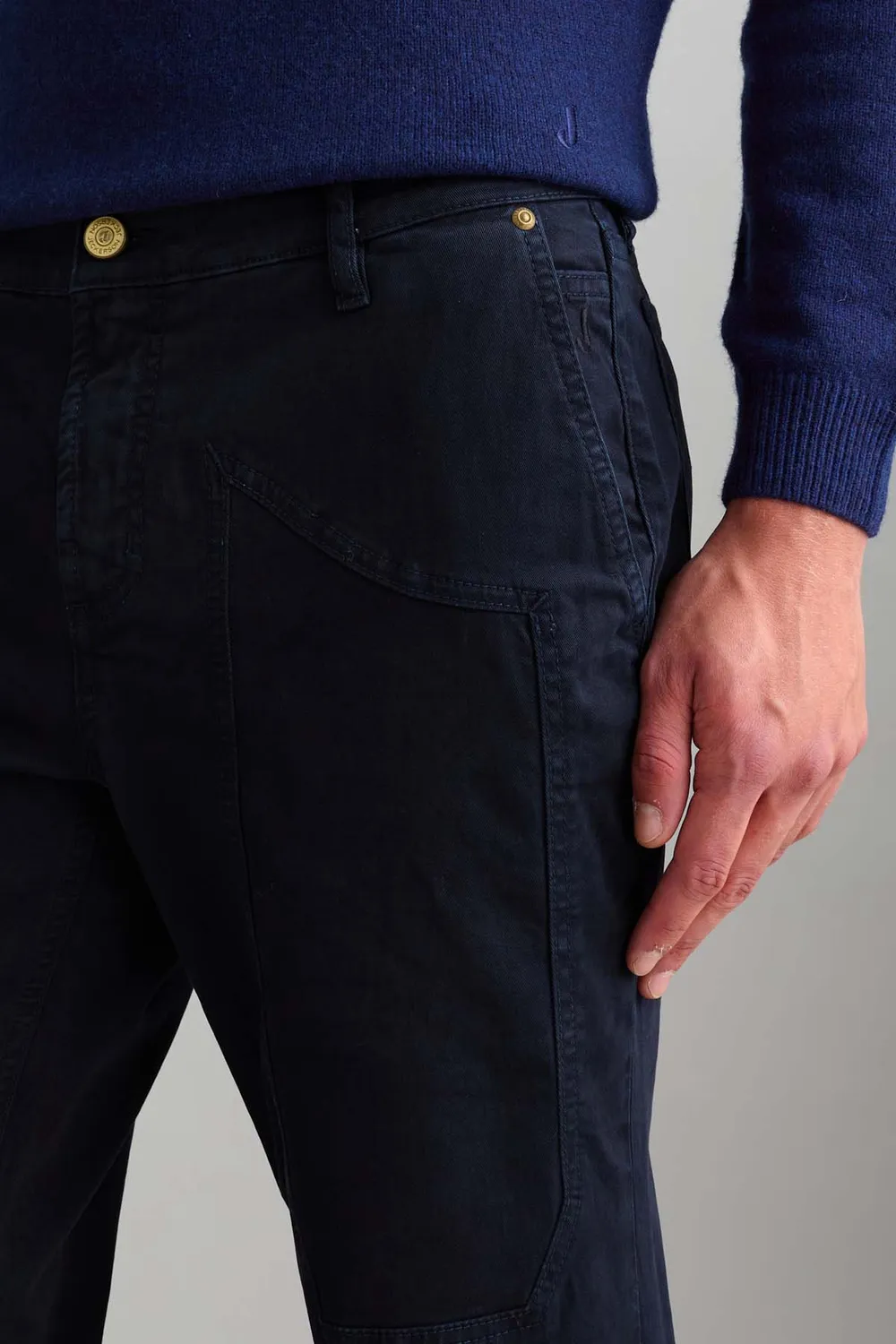 Jeckerson Jevon slim fit chino donkerblauw gabardine