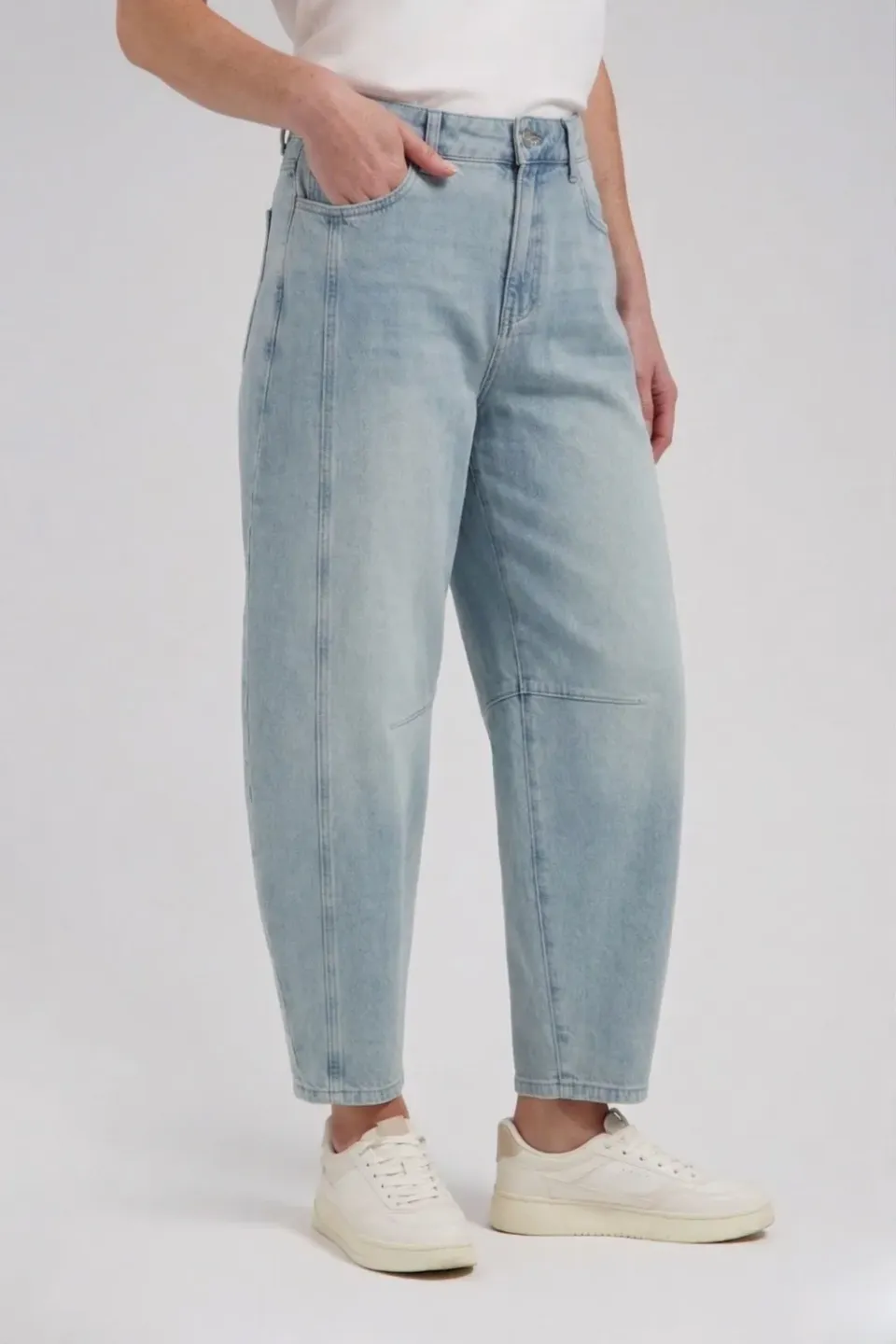 Florez Simmy Barrel jeans Crystal blue lichte wassing