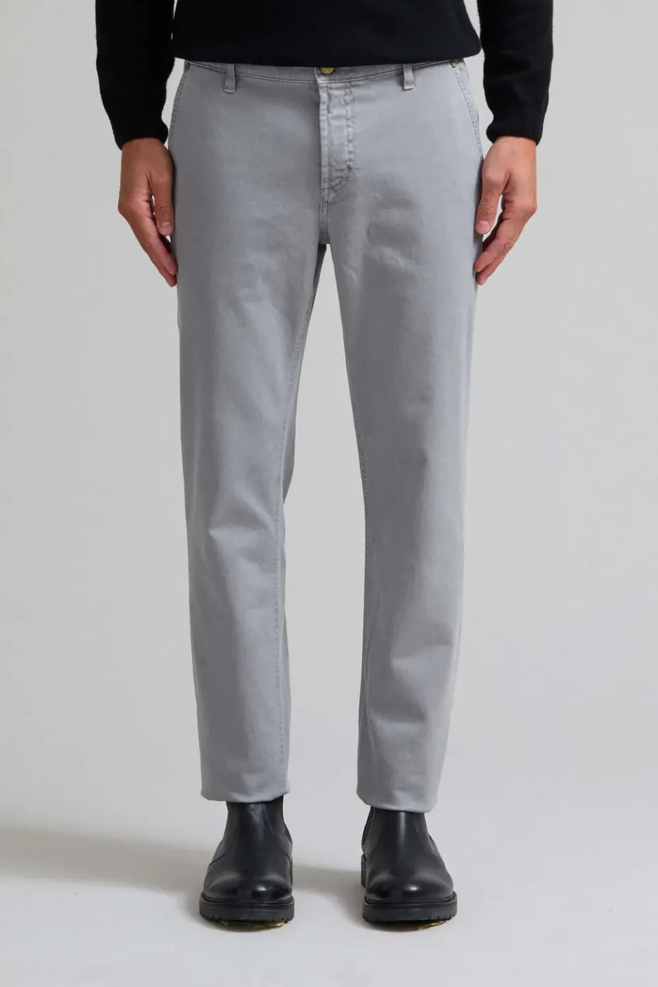 Jeckerson Julius chino broek slim fit lichtgrijs stretch