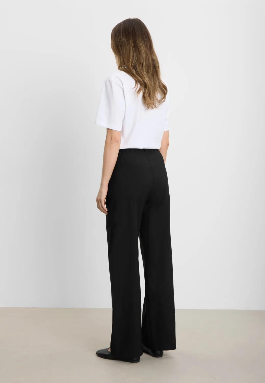 Laurie Alice Loose broek zwart stretch
