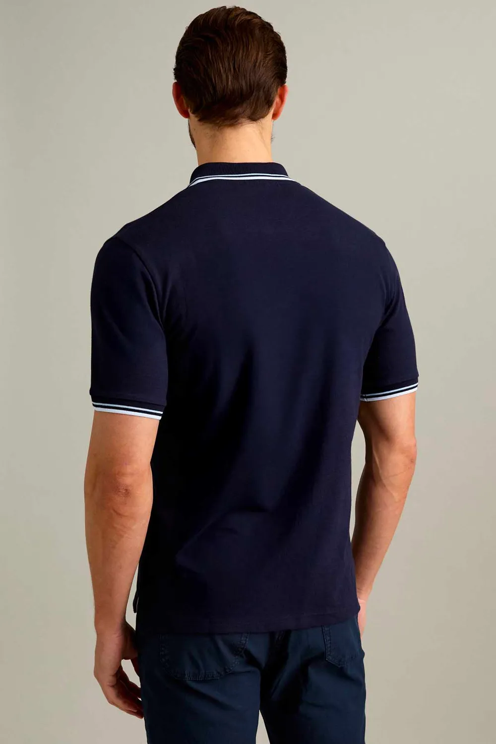 Jeckerson Polo Piquet Korte Mouw Donkerblauw Katoen