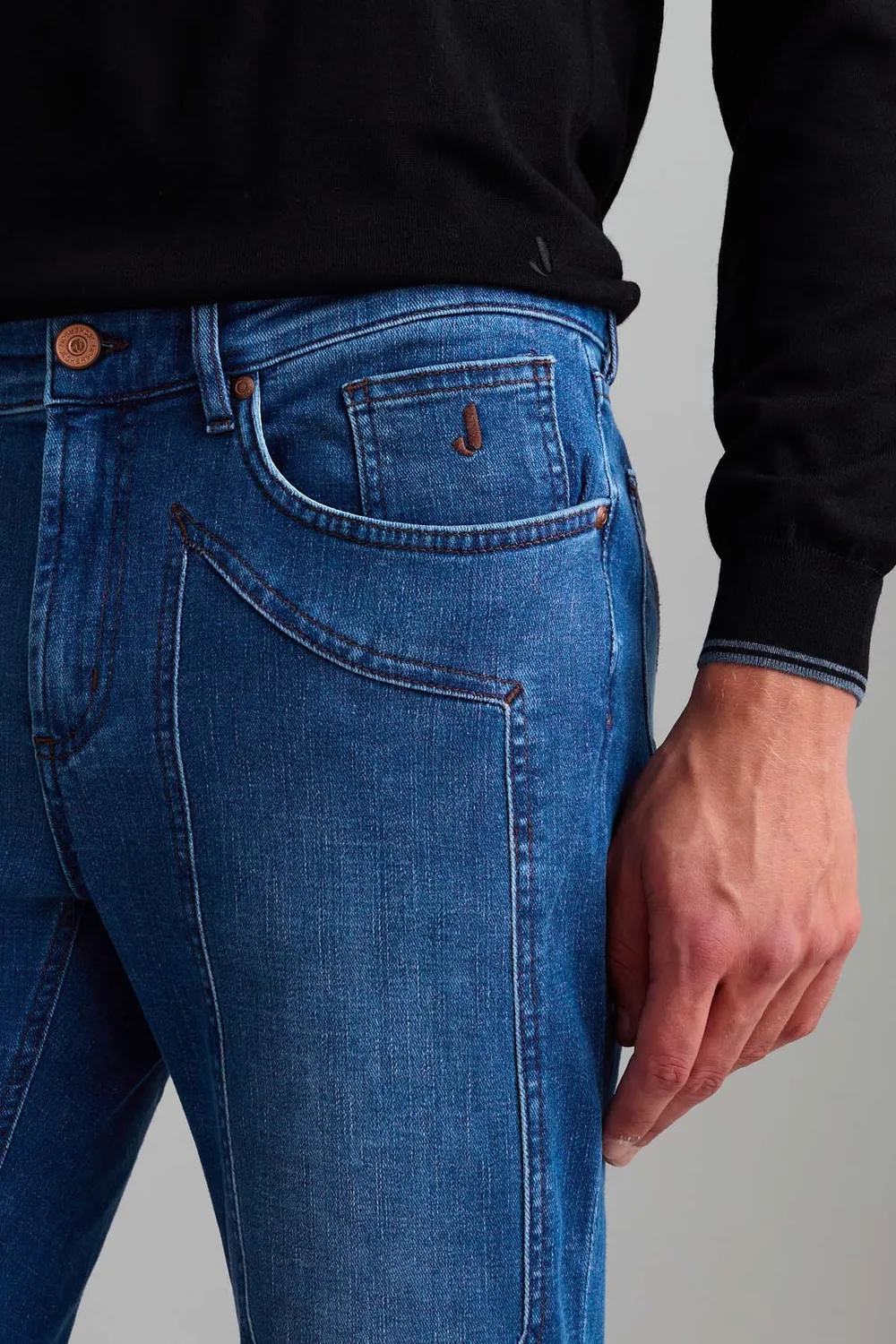 Jeckerson John Slim Fit Jeans Lichtblauw Dirty Stretch