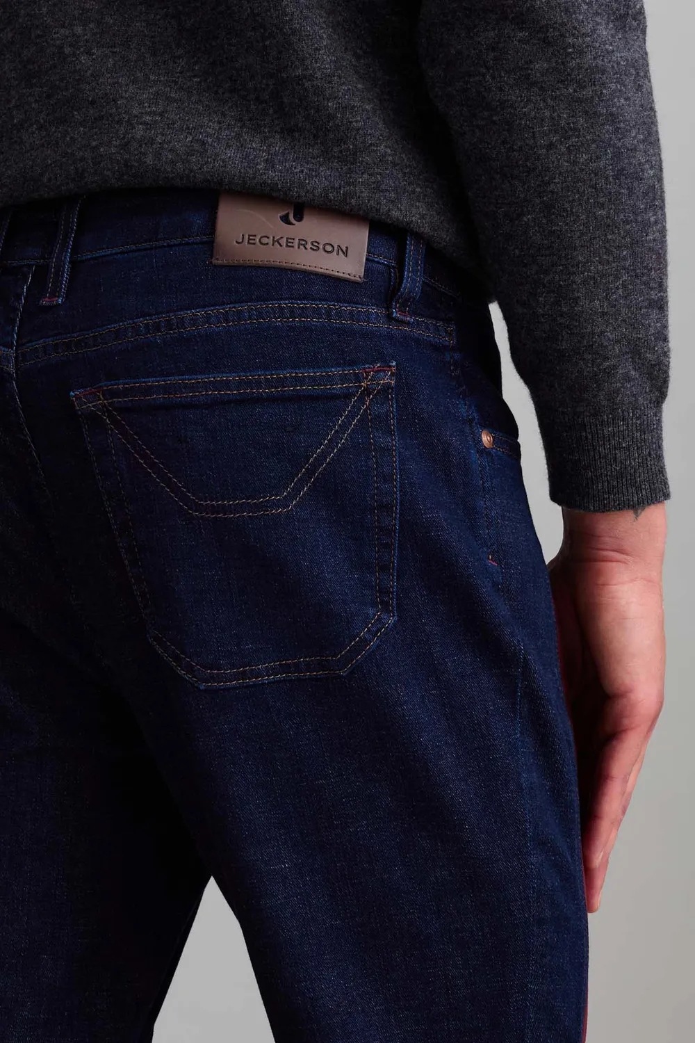 Jeckerson James skinny jeans donkerblauw alcantara