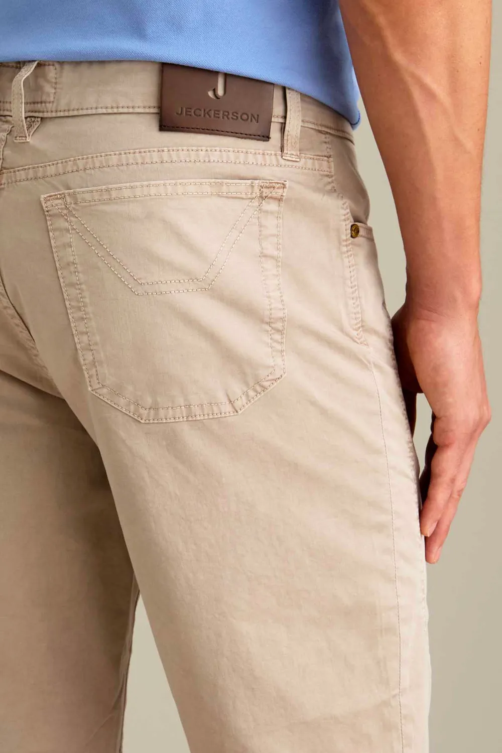 Jeckerson Jayden korte broek slim fit beige cement
