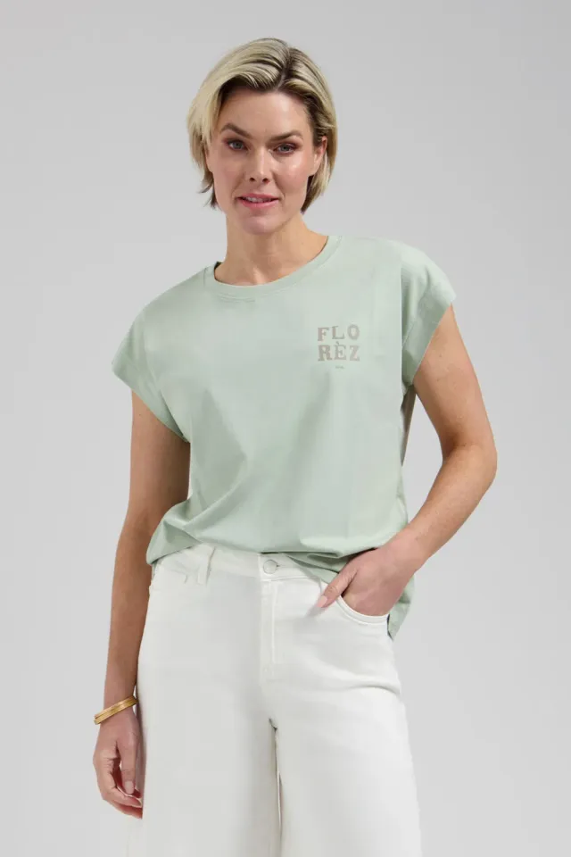 Florez Coco T-shirt Olive Green zijdemix