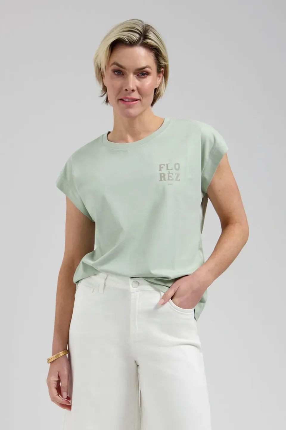 Florez Coco T-shirt Olive Green zijdemix
