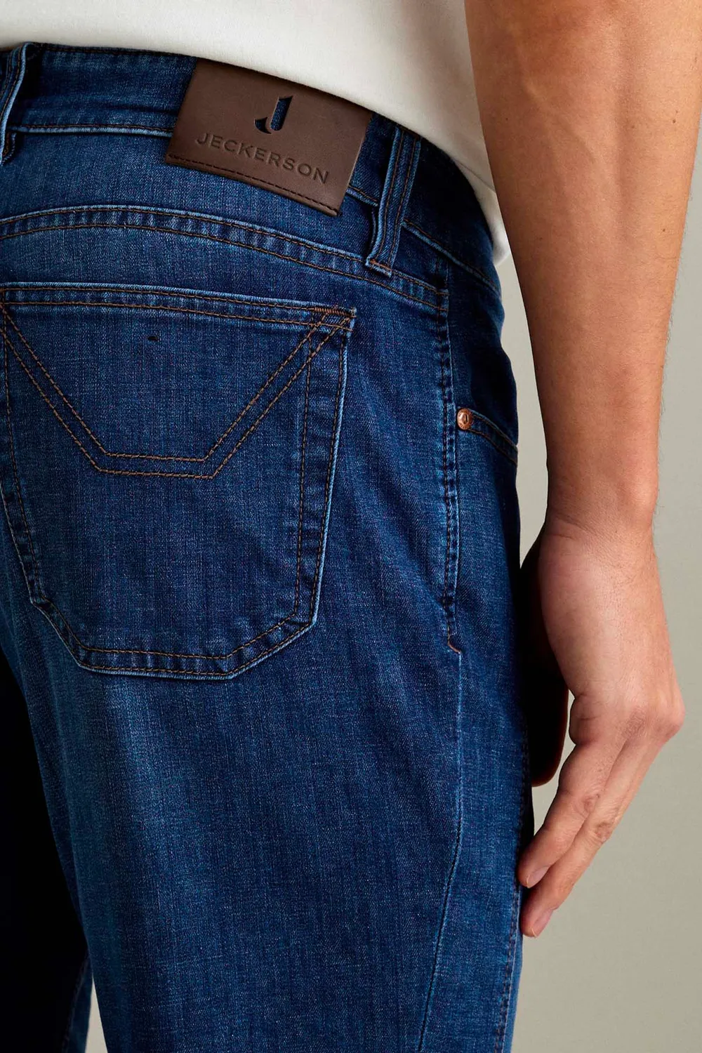 Jeckerson John Toppa jeans blauw slim fit medium wash