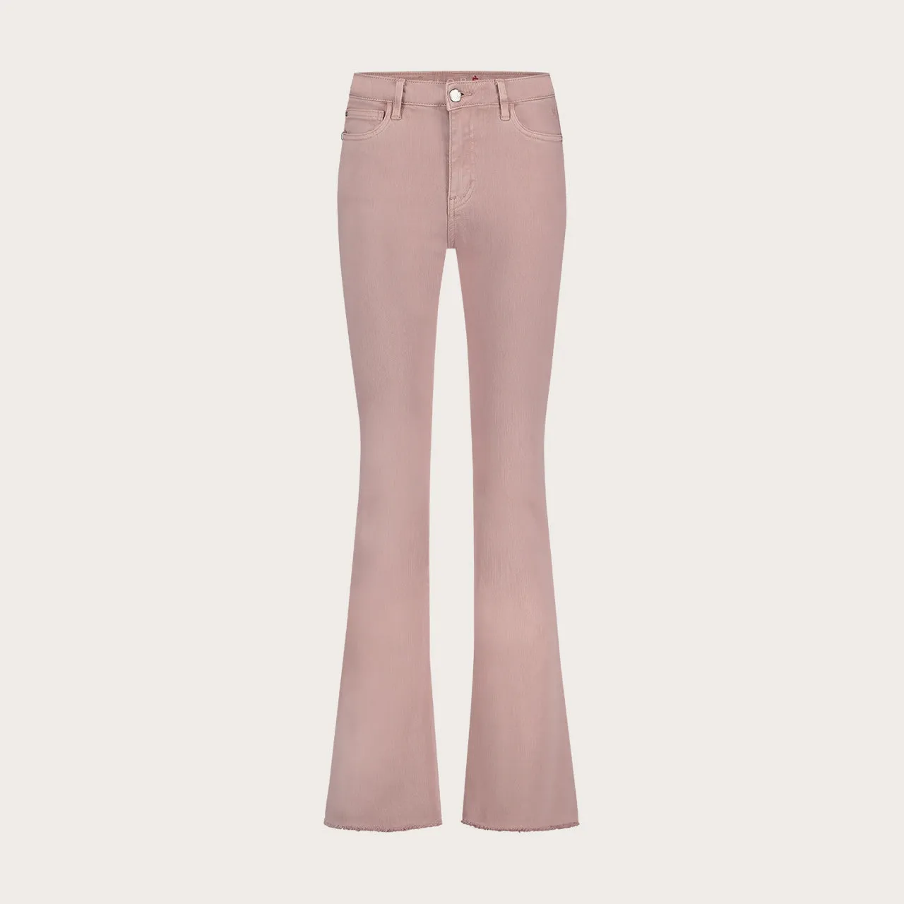 Florez Flared jeans roze stretch five-pocket