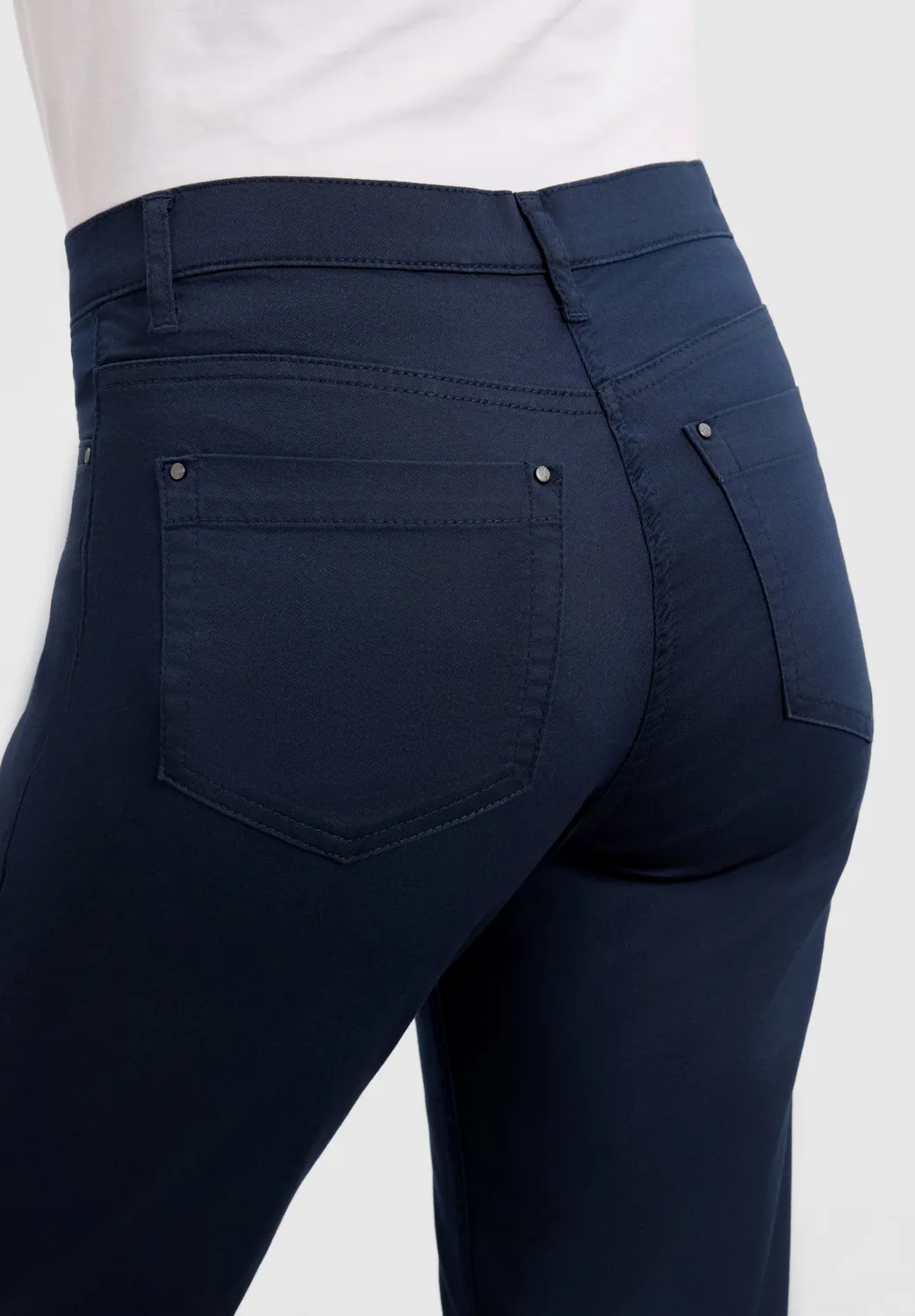 Laurie Charlotte Regular ML broek Navy stretch
