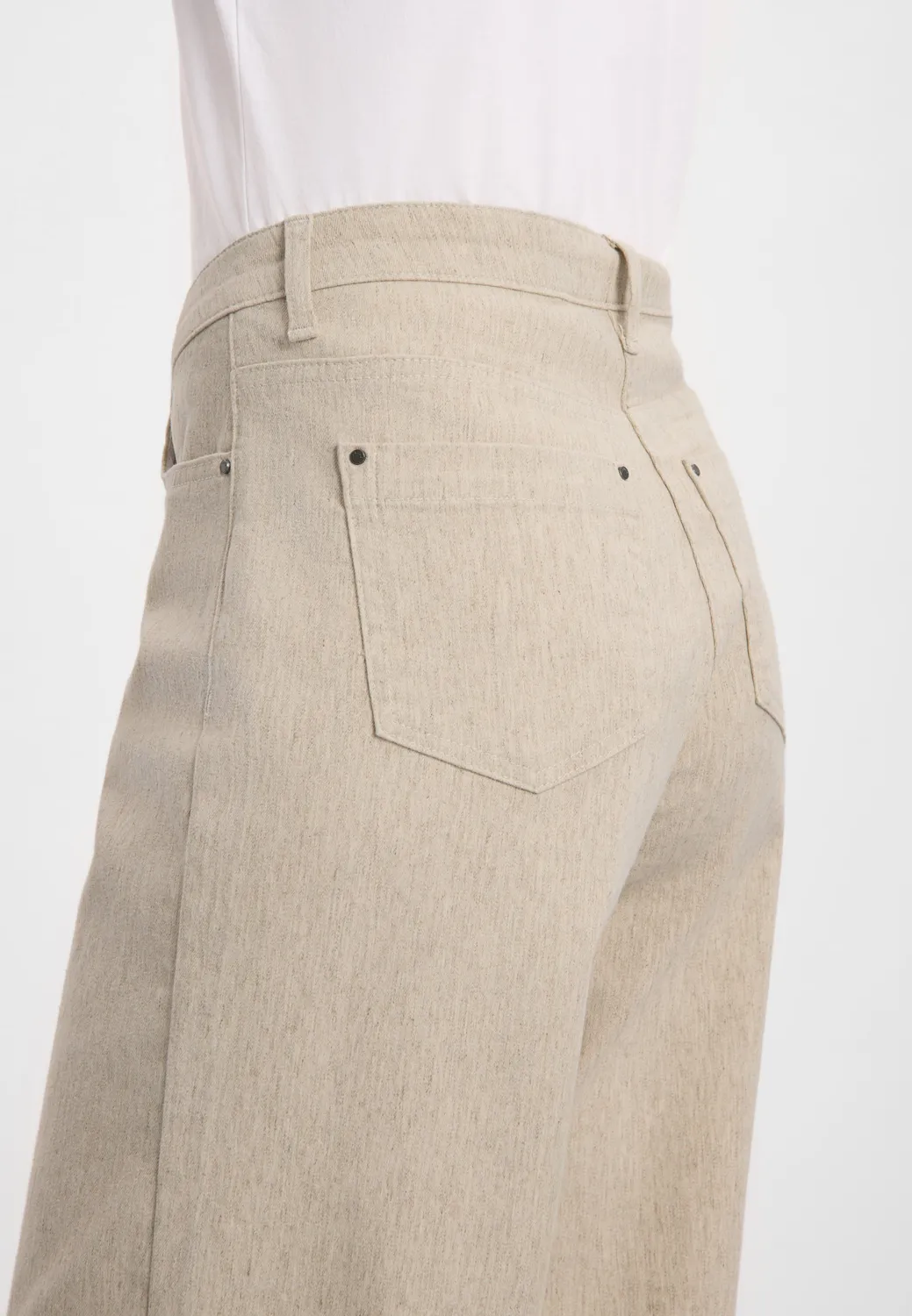 Laurie Carol Loose ML broek grey sand hemp wijd