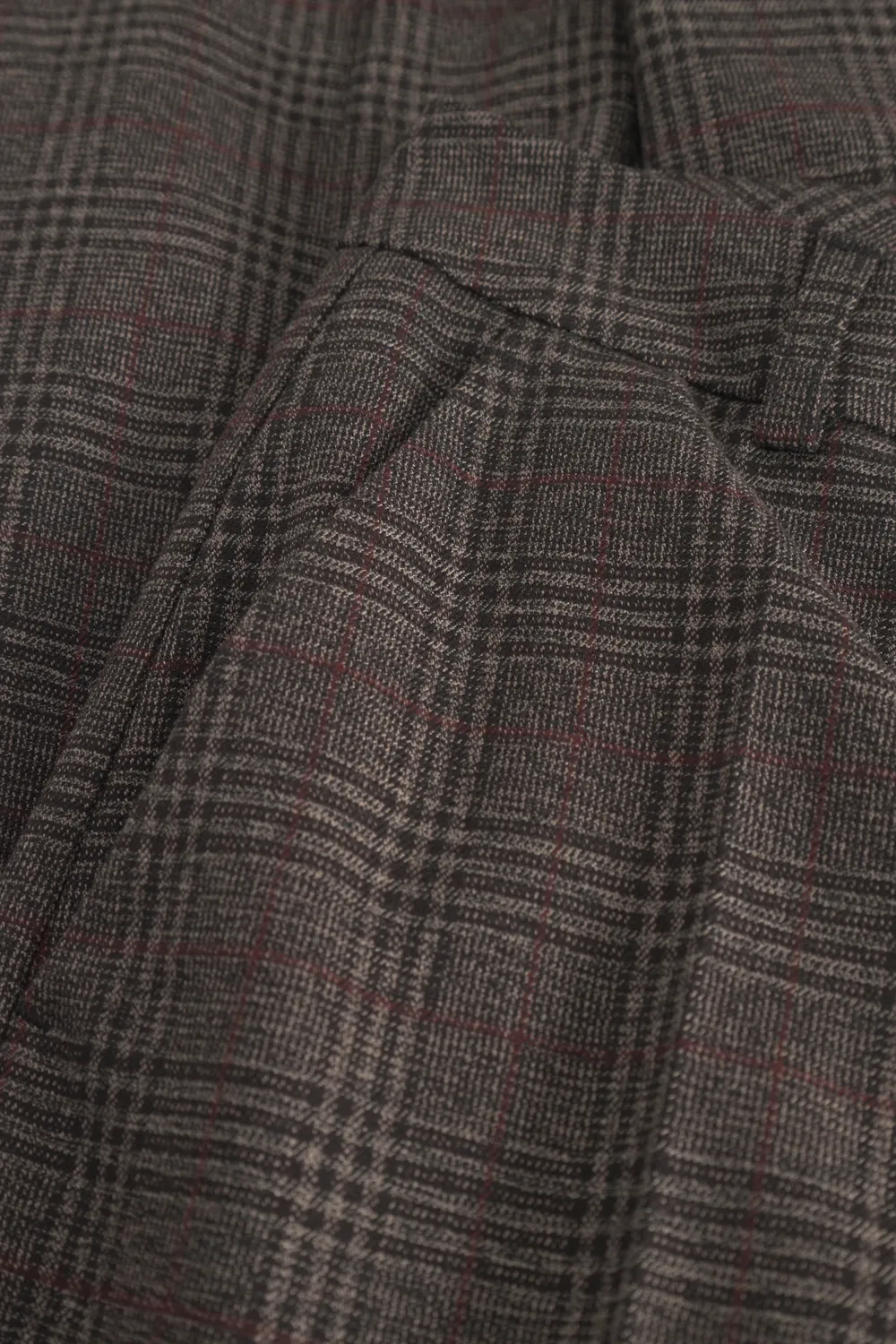 Laurie Judy Straight ML damesbroek black check ruit
