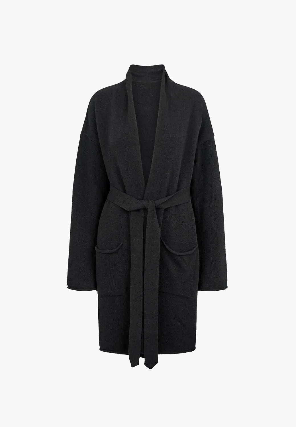 Laurie Iris cardigan dames zwart lamswol