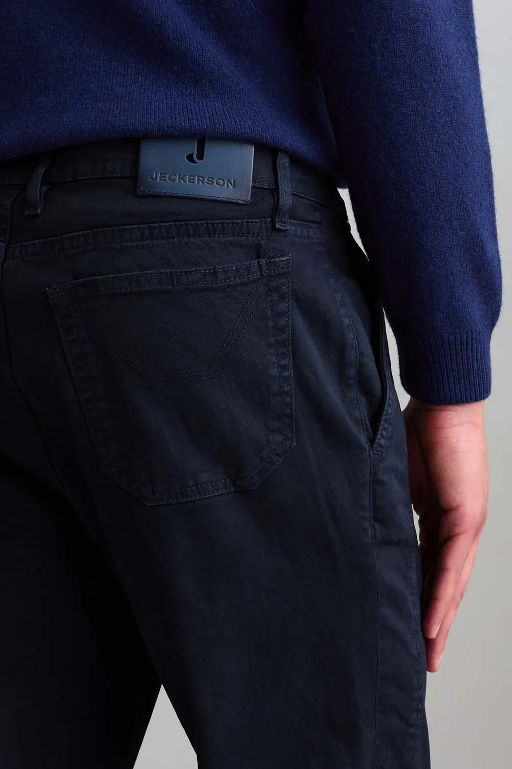 Jeckerson Jevon slim fit chino donkerblauw gabardine