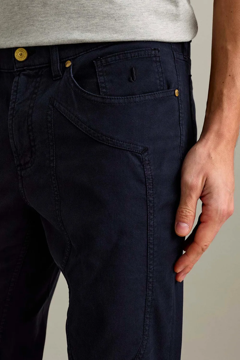 Jeckerson John Toppa katoenen broek slim fit donkerblauw