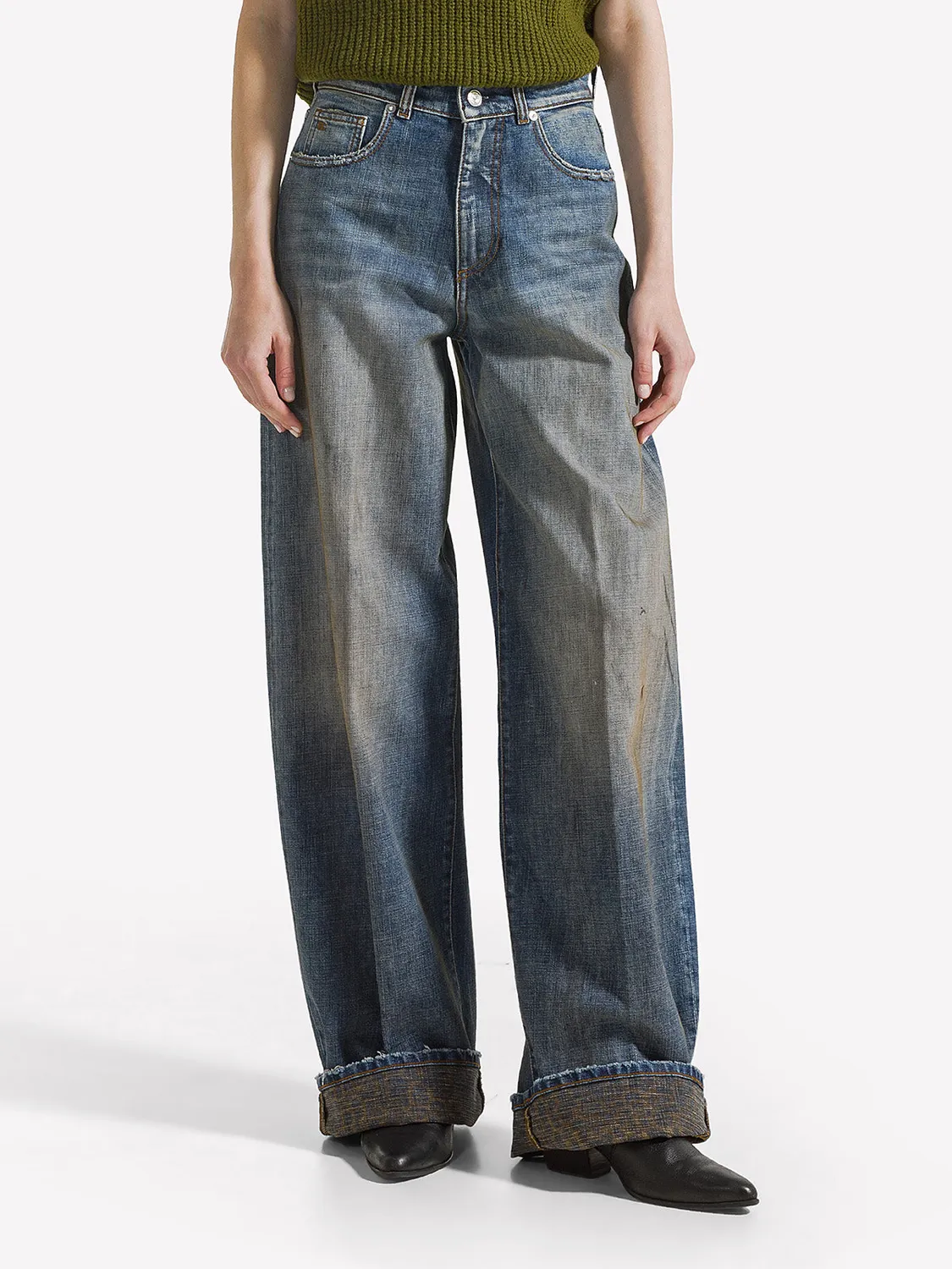 Nine In The Morning Eris jeans dames blauw medium wassing