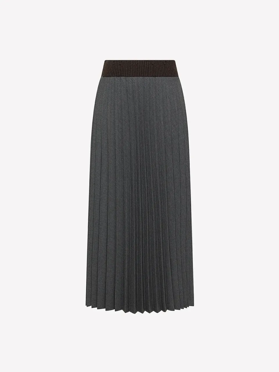 Nine In The Morning Elise plooirok midi dames beige