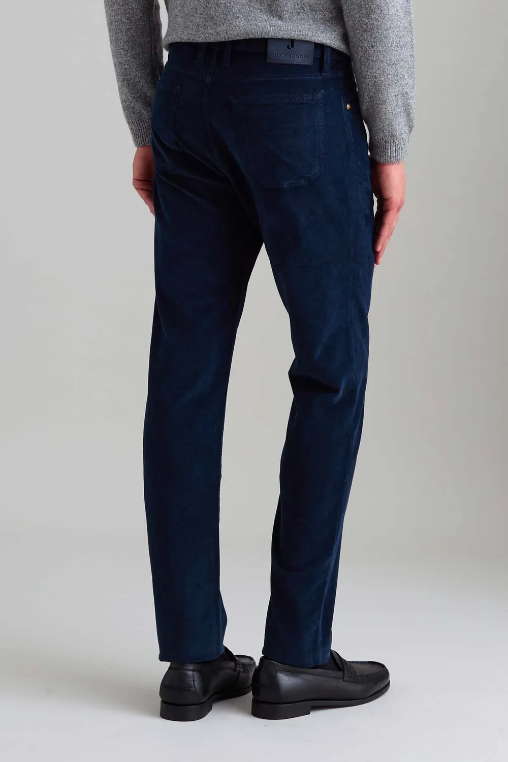 Jeckerson Jordan slim fit ribfluwelen broek blauw