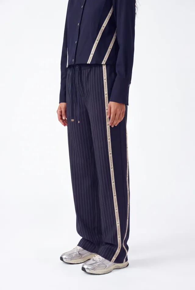 Florez Fien broek navy krijtstreep maat 34-46