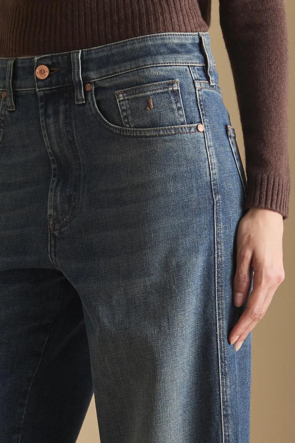 Jeckerson Jacky Palazzo Jeans Donkerblauw Dames