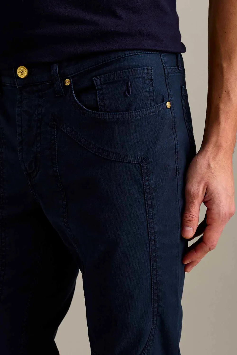 Jeckerson John broek donkerblauw katoen