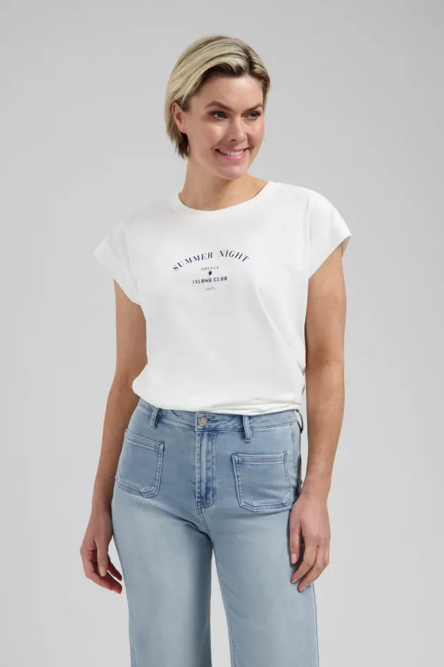 Florez Illios T-shirt White katoenmix