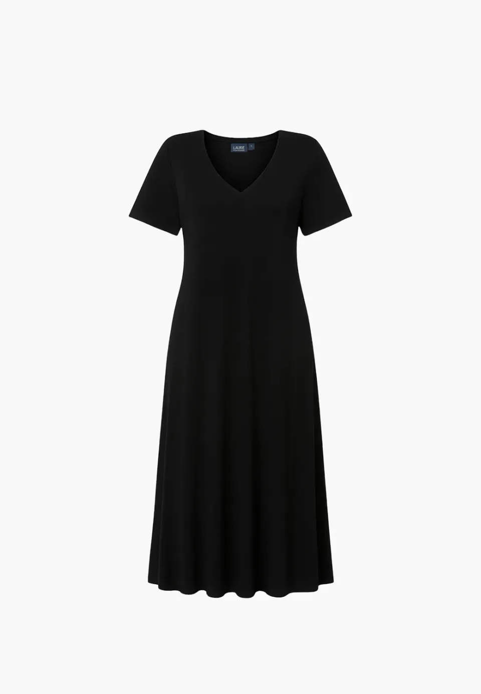Laurie Ingrid Dress SS jurk zwart V-hals