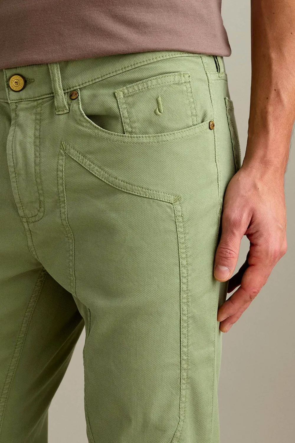 Jeckerson John Slim Fit broek saliegroen katoen
