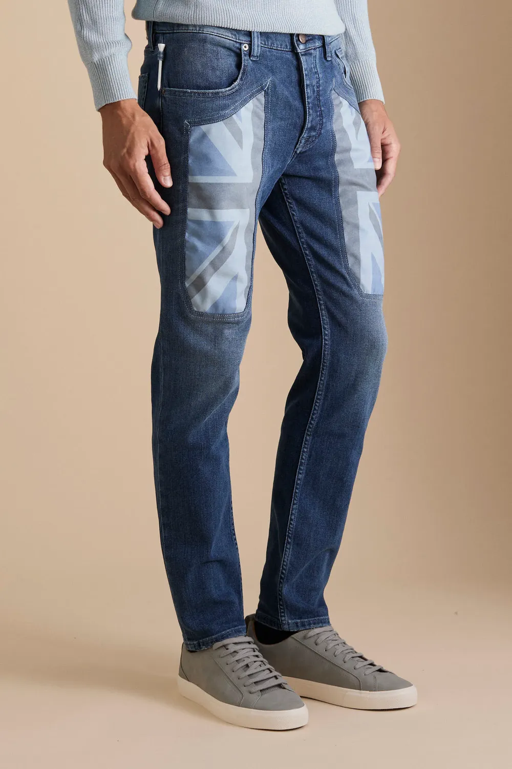 Jeckerson Anniversary jeans slim fit blauw alcantara