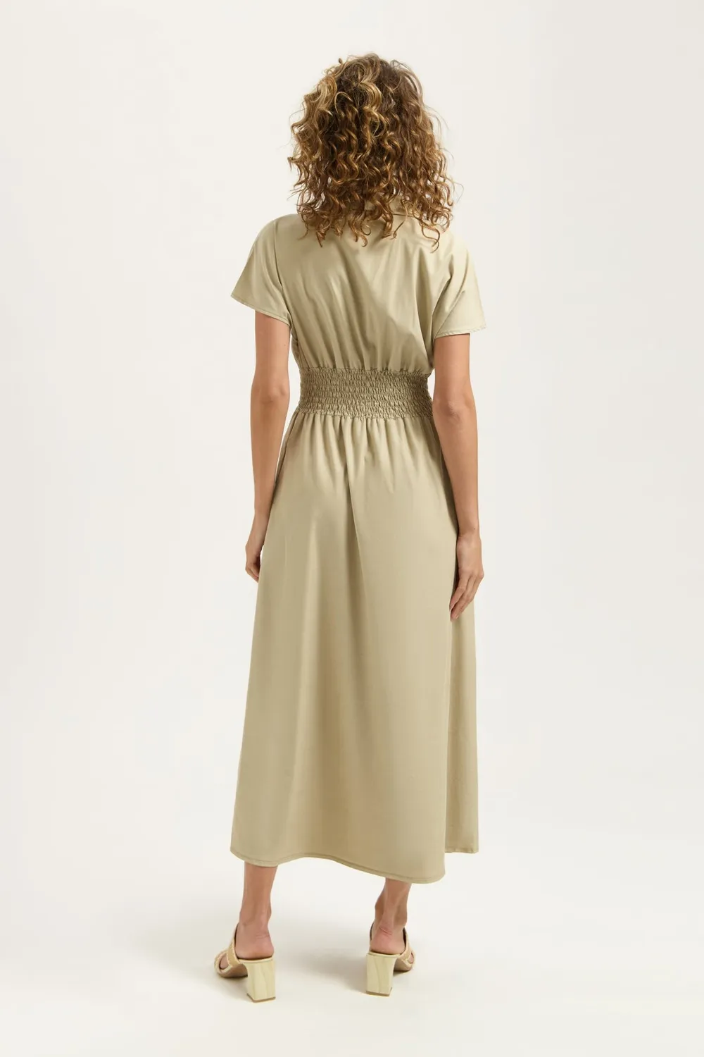 Florez Estelle jurk Sand beige