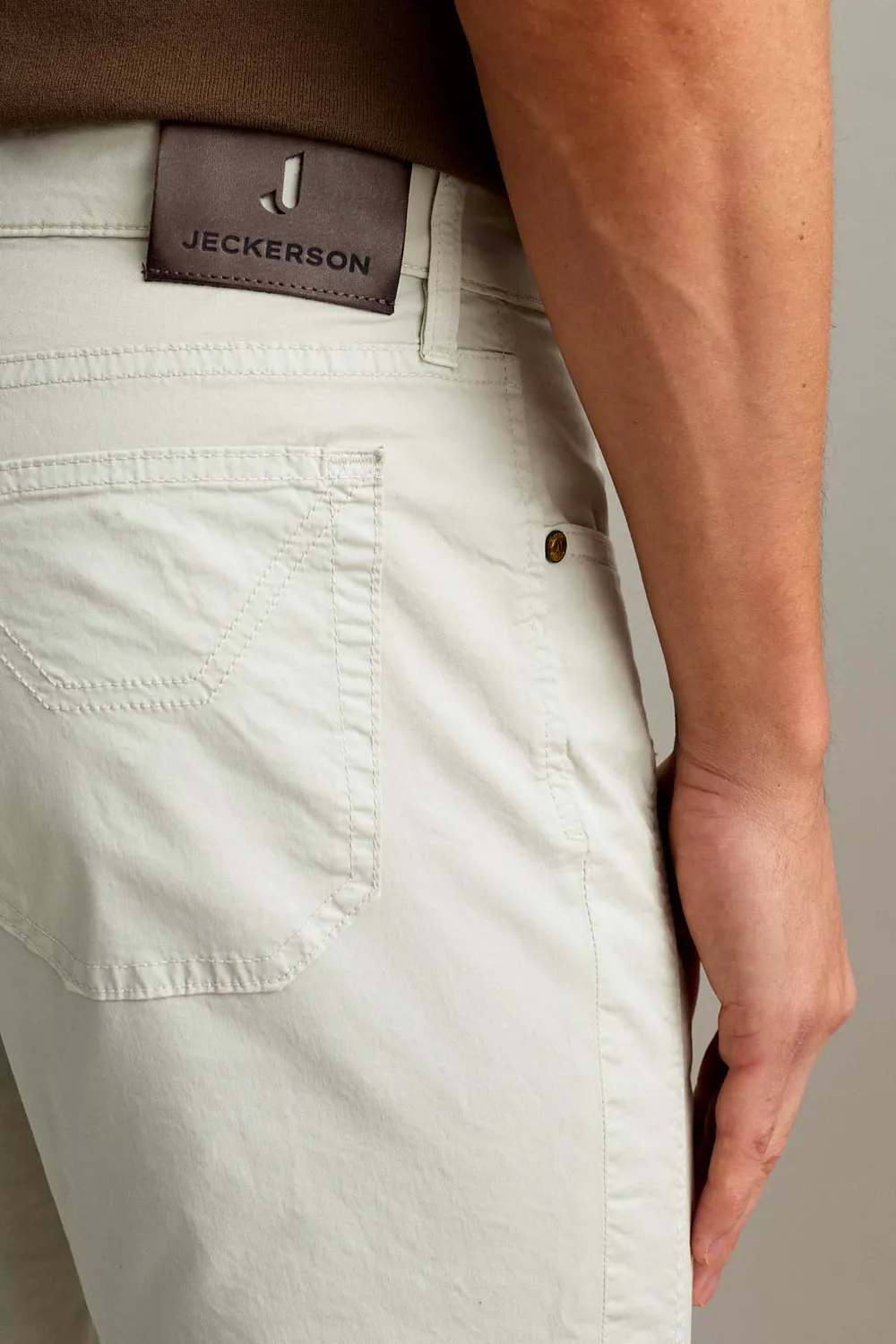 Jeckerson John toppa ijs grijs slim fit broek