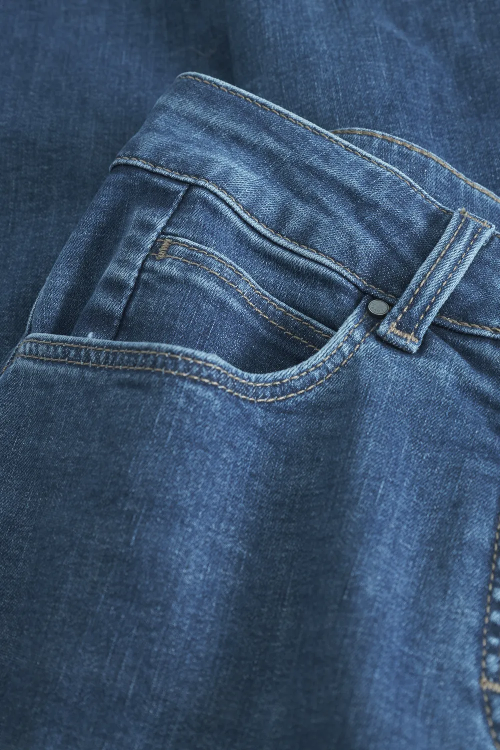 Laurie Carol Turn-up Loose jeans Washed Blue Denim