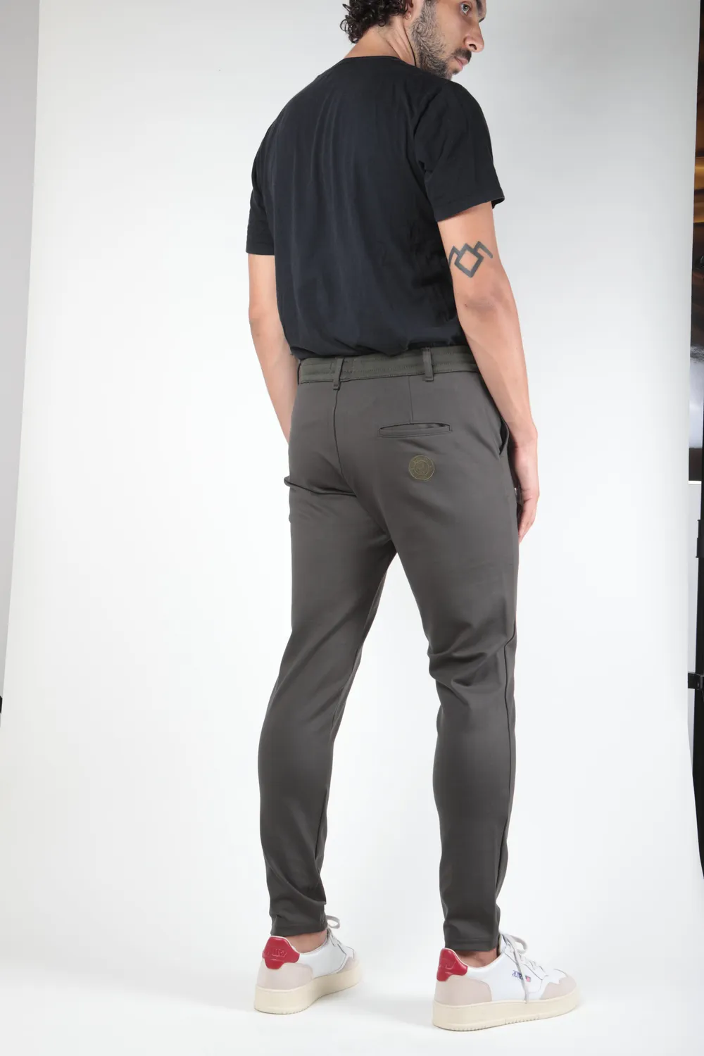 Impaqt Madrid broek dames kaki katoenlook