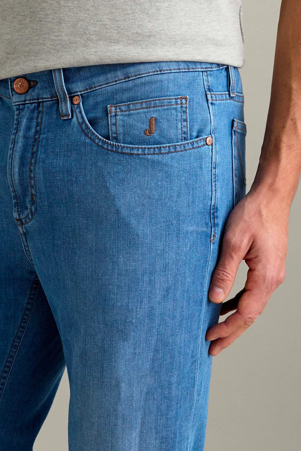 Jeckerson Jordan slim fit jeans blauw medio stretch