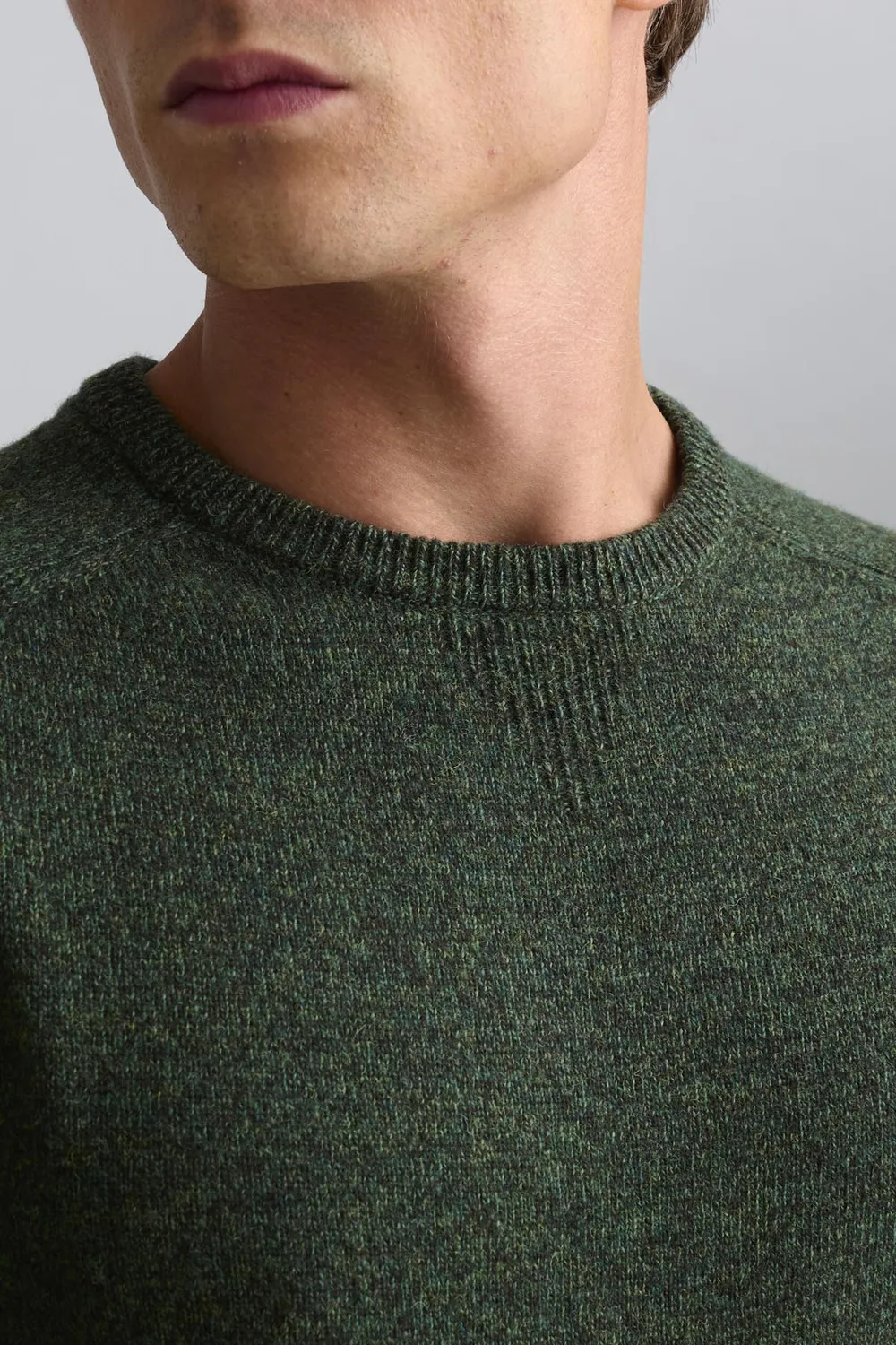 Jeckerson Raglan Trui Wol Groen Melange