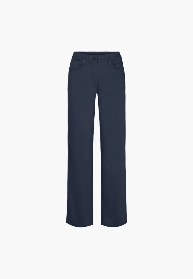 Laurie Amelia Straight ML broek navy stretch