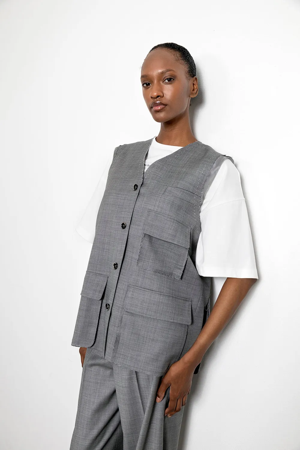Nine In The Morning Cornelia gilet dames zomerwol utility