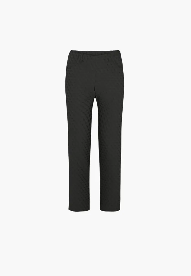Laurie Kelly Regular SL pantalon Black Jacquard kort
