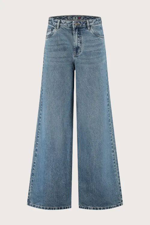 Florez Liv Wide Leg jeans stormy blue loose fit