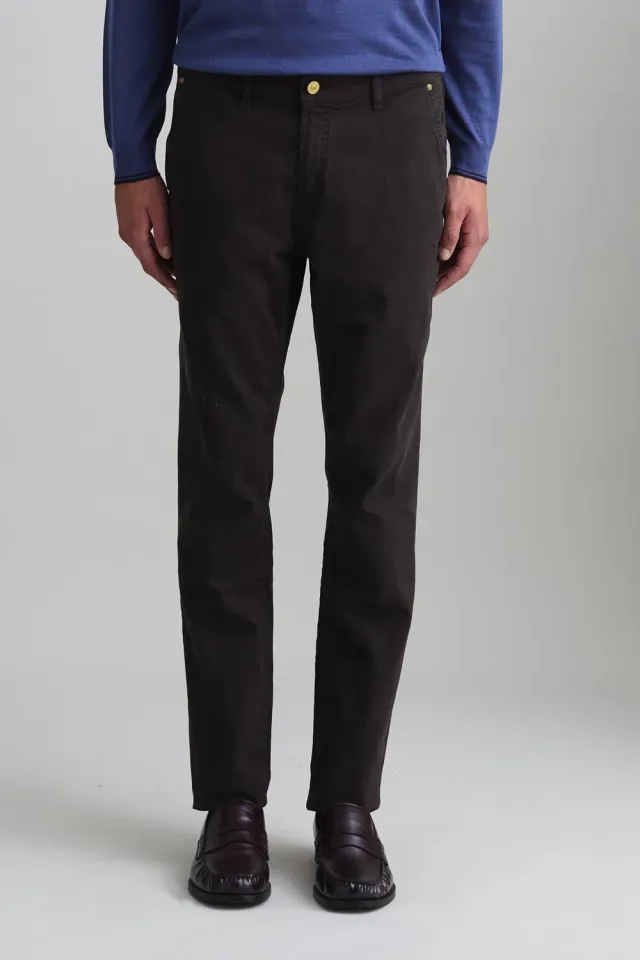 Jeckerson Julius slim fit chino bruin gabardine