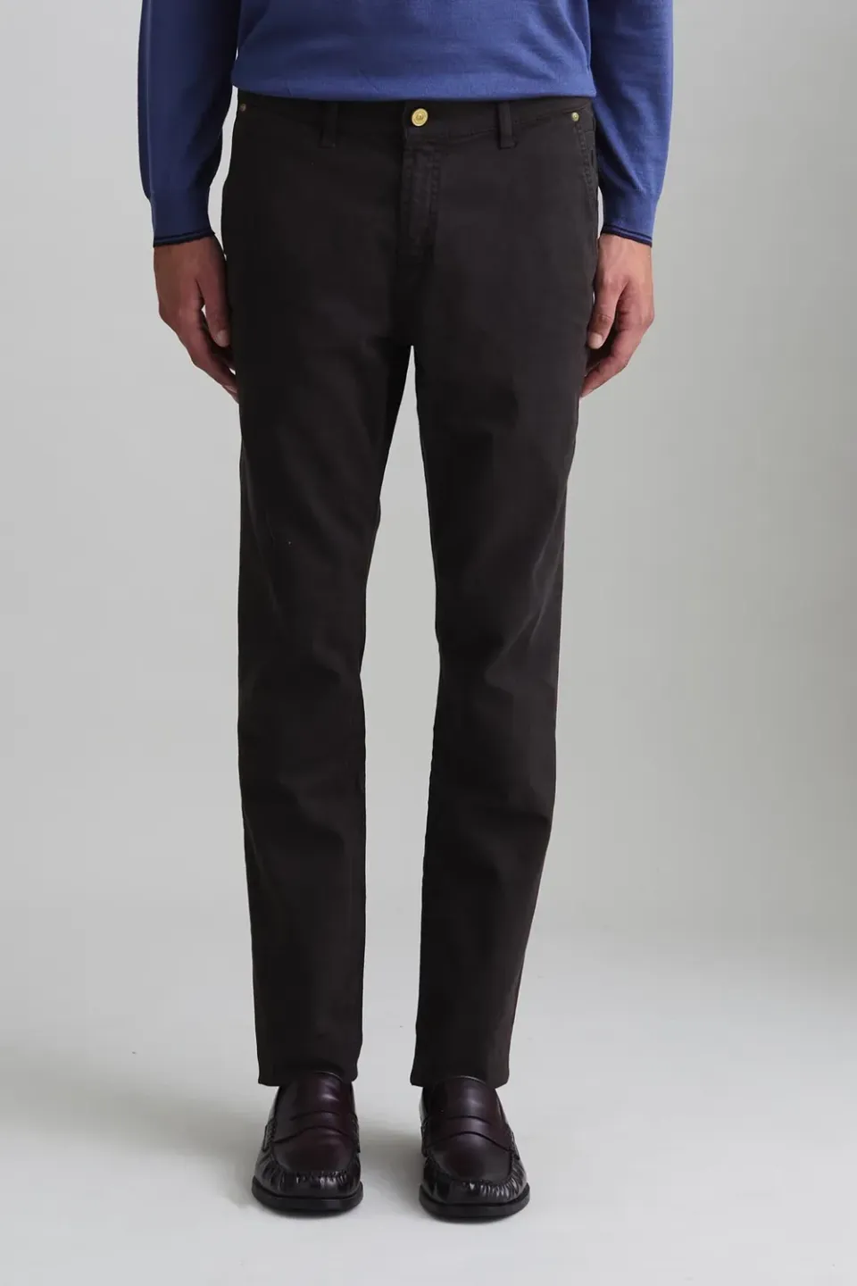 Jeckerson Julius slim fit chino bruin gabardine