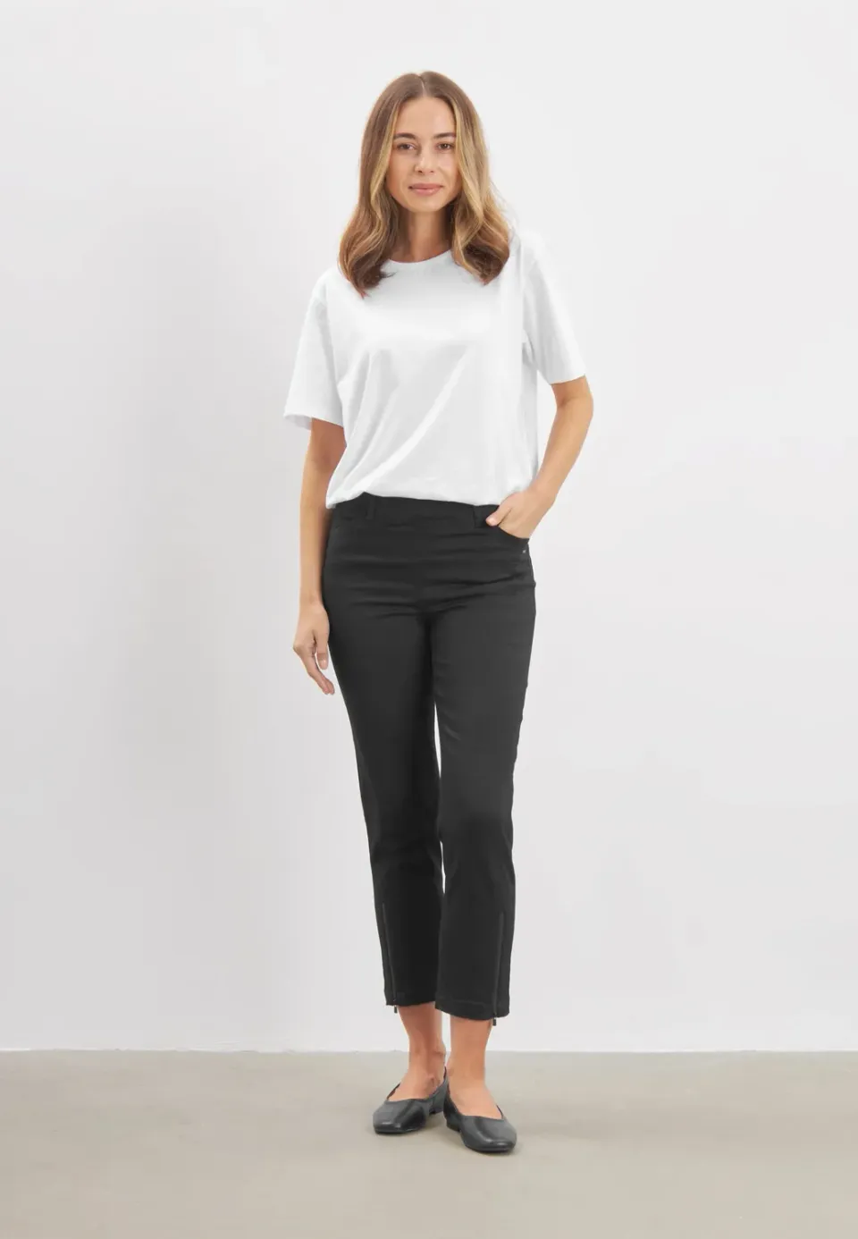 Laurie Piper Regular CL 100769 damesbroek Black katoen