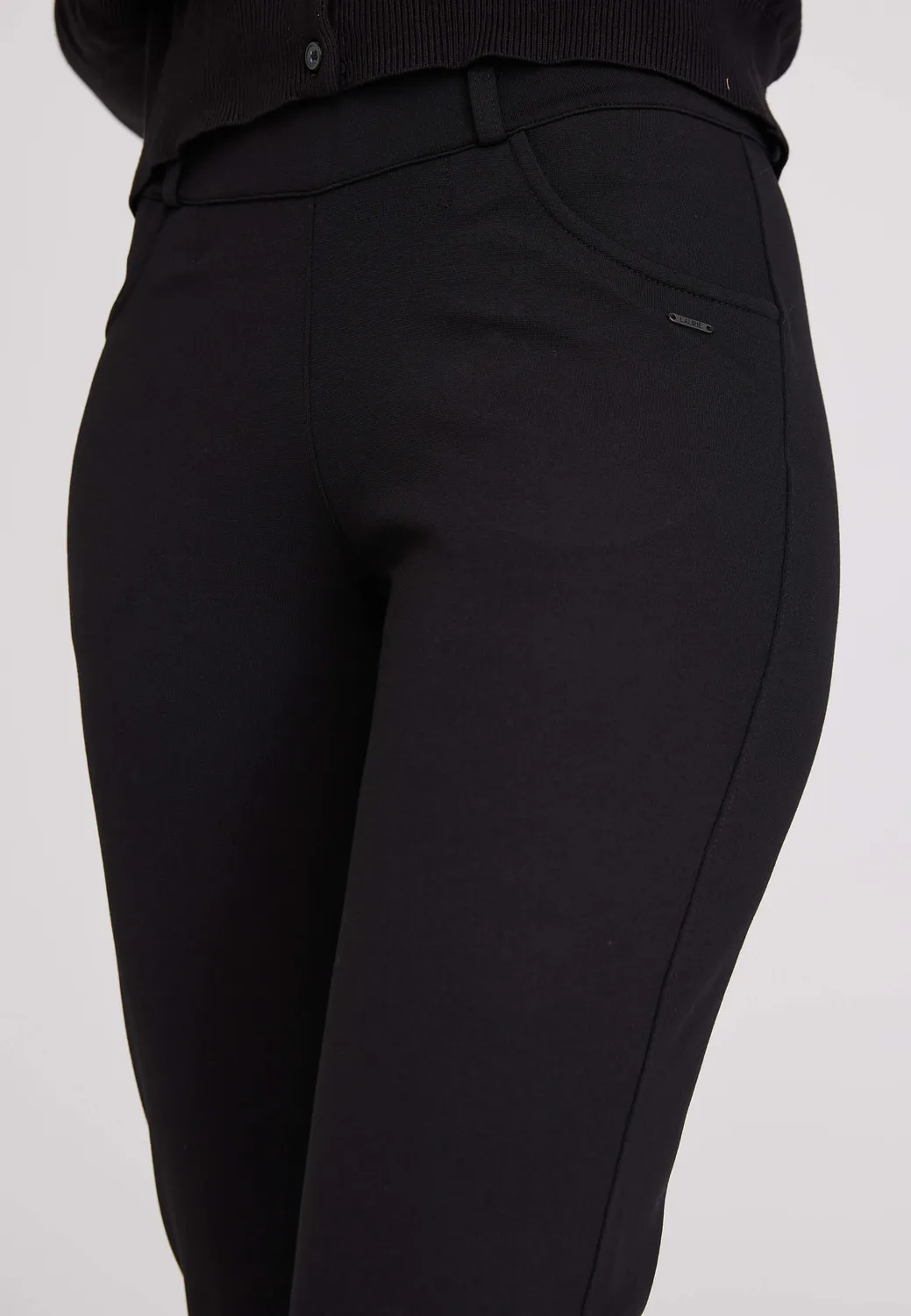 Laurie Kelly Regular ML broek Black Brushed viscose