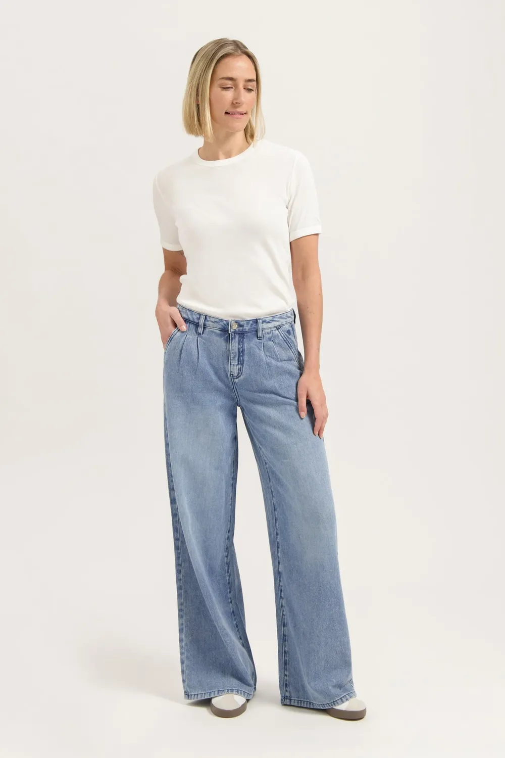 Florez Gina Loose jeans classic blue denim