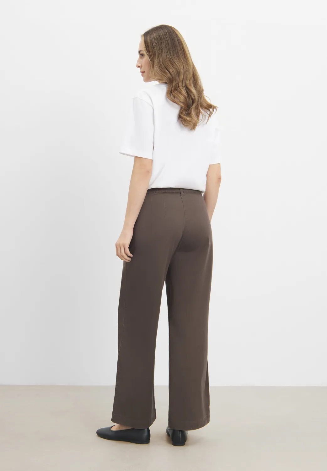 Laurie Donna Loose damesbroek Brown brushed short